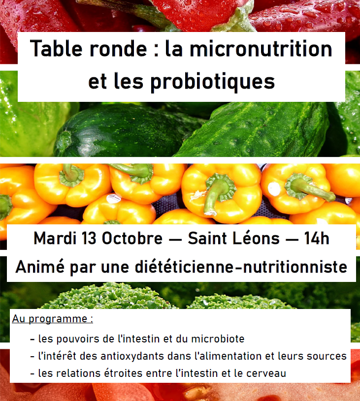 Le Point Info Seniors du Lévézou organise une table ronde sur la micronutrition et les probiotiques