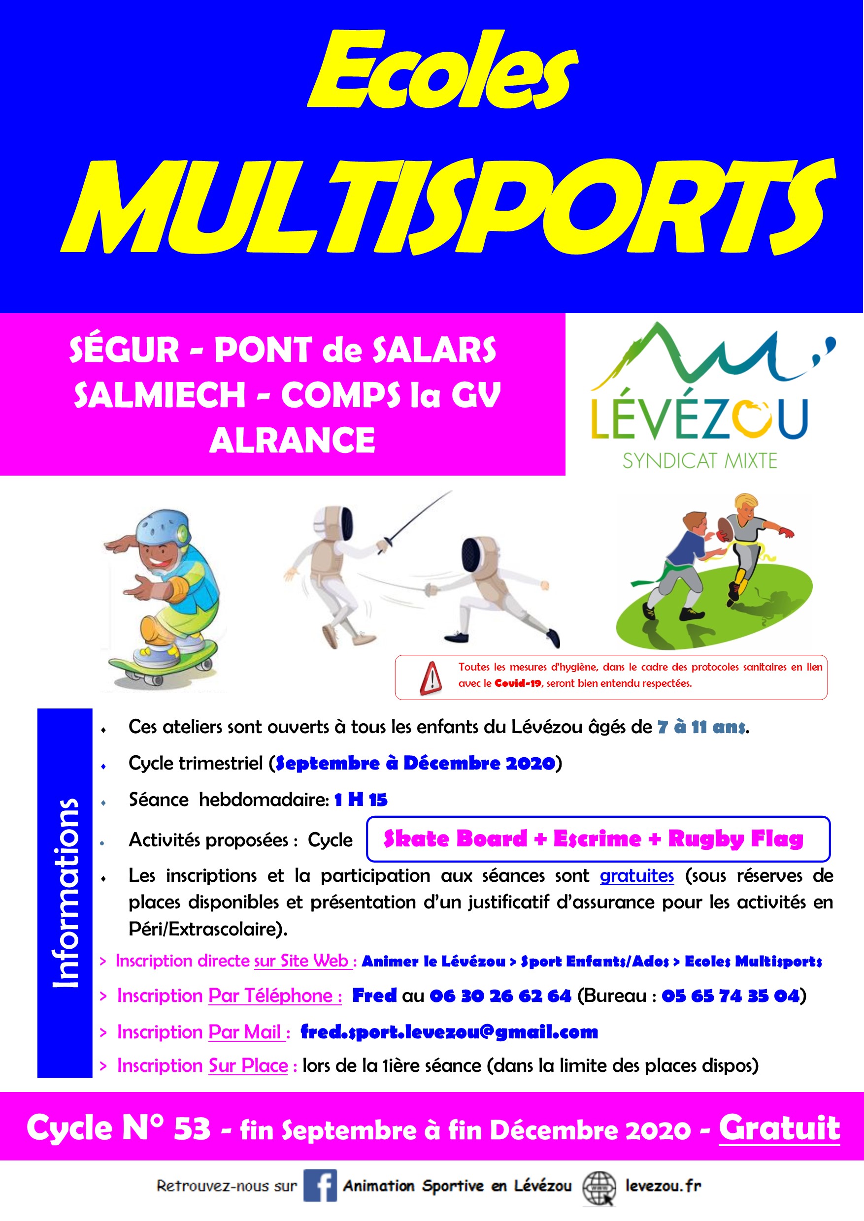 ecoles multi sports - rentrée septembre 2020 - Lévézéou