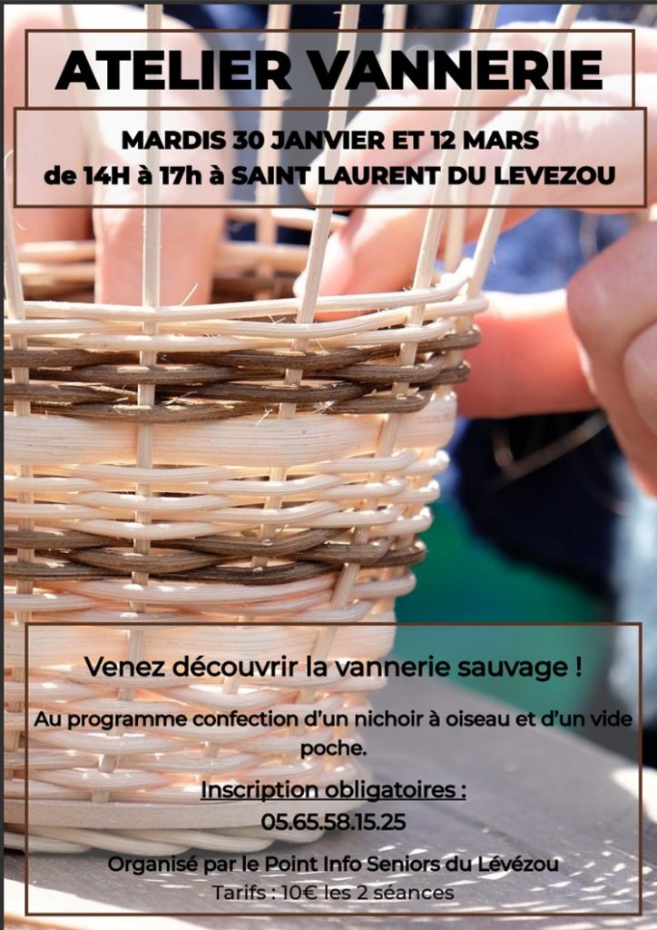 Affiche St Laurent de Lévézou - vannerie - Lévézou
