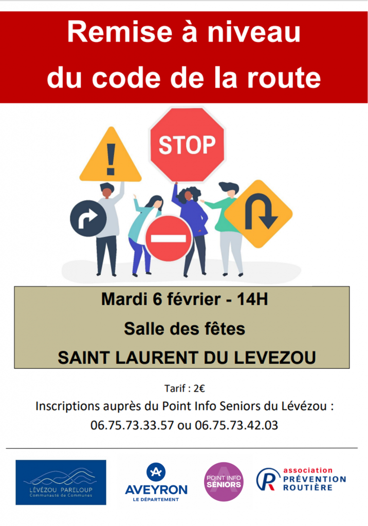 St Laurent de Lévézou Remise a niveau code de la route