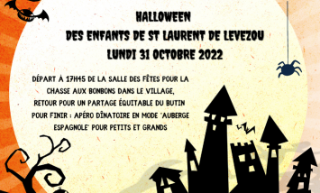 HALLOWEEN DES ENFANTS DE ST LAURENT DE LEVEZOU LUNDI 31 OCTOBRE 2022